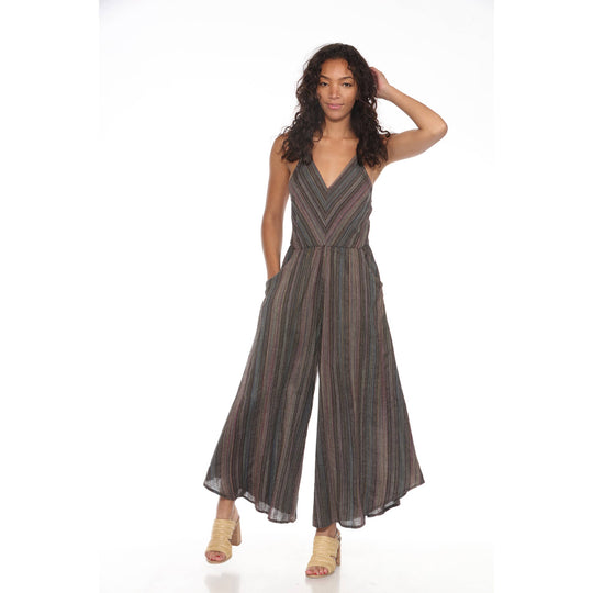 Stripe Plazzo Overall