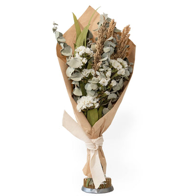 Andaluca Petite Floral and Eucalyptus 12" Bouquet: White Floral - Simple Good
