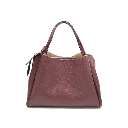Leather Large Tote With Ribbon