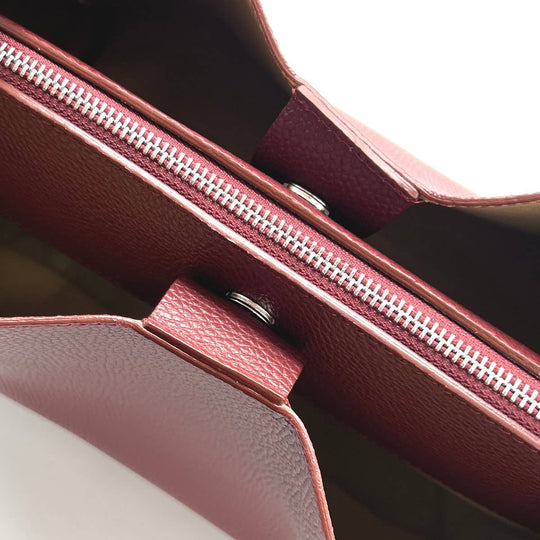 Leather Large Tote With Ribbon