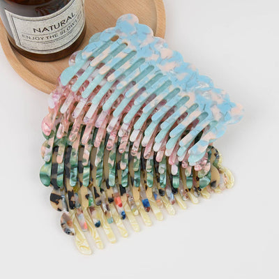 TheDivaSoap Multicolor Acetate Wide-tooth Hair Comb, Eco-Friendly - Simple Good