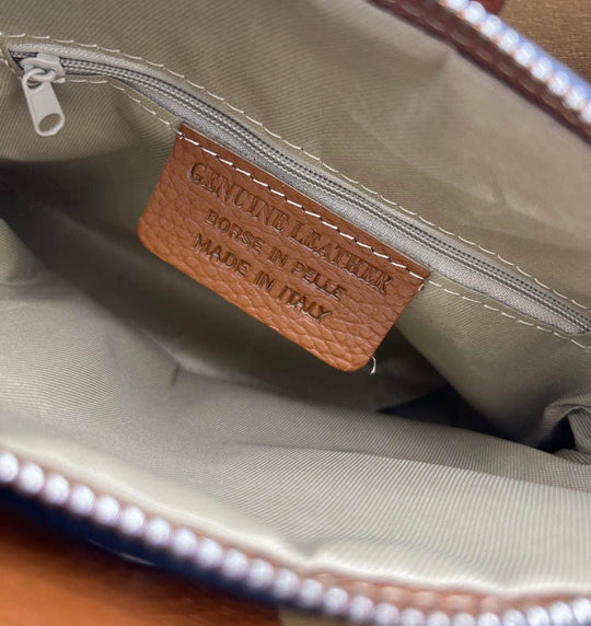 Leather Mini Tote with Ribbon