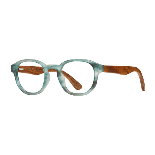 Sunset Reader - Matte Light Blue & Walnut Wood