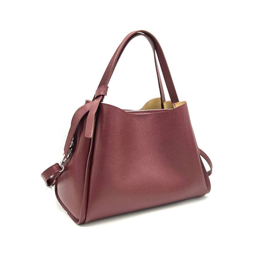 Leather Large Tote With Ribbon