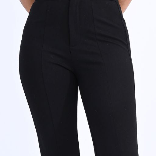 Lili Sidonio Black Ponte Dress Pants With Ankle Opening - Simple Good