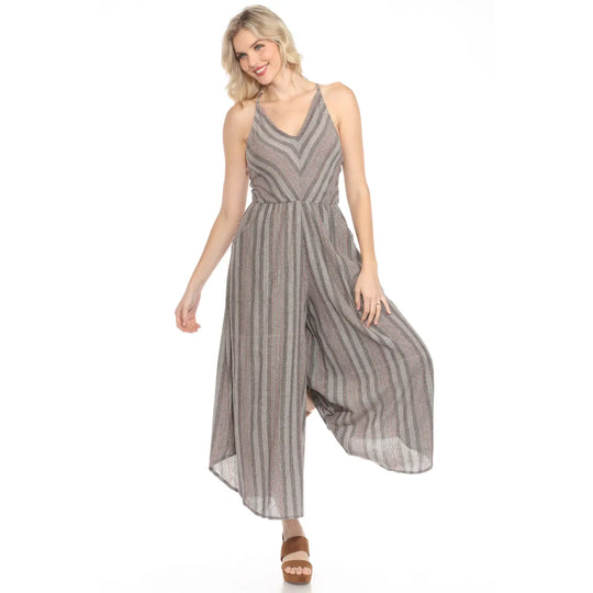Stripe Plazzo Overall