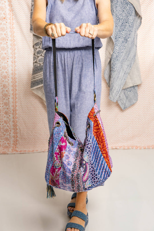 Boho Blooms Bag in Purple Hues
