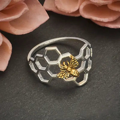 Nina Designs Horizontal Honeycomb Bee Ring - Simple Good