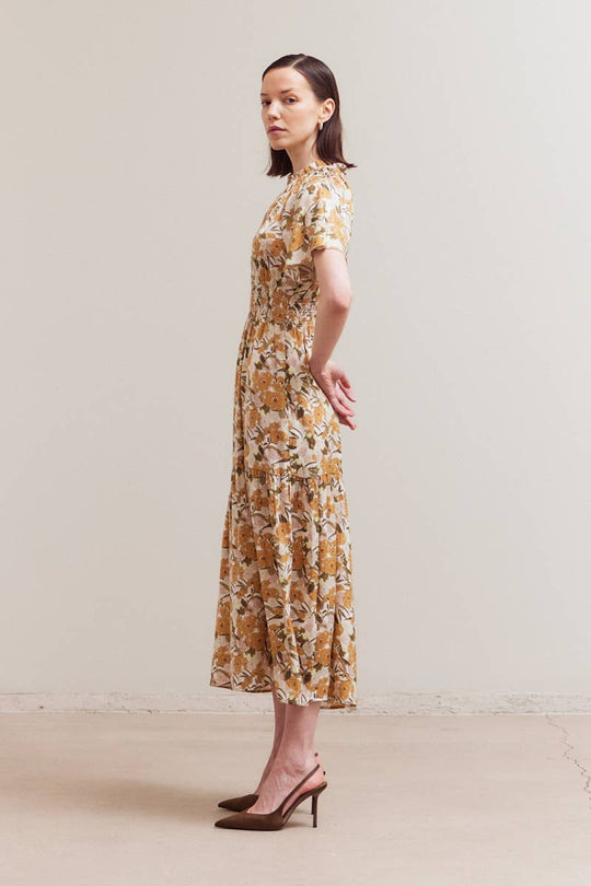 Raglan Sleeve Maxi Tiered Dress