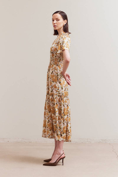 Raglan Sleeve Maxi Tiered Dress