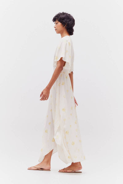Watercolor Floral Print Dress