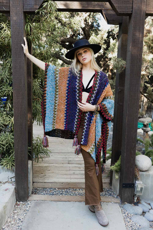 Crochet Patterned Ruana