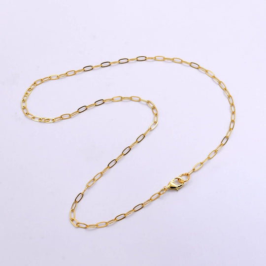 14K Gold Filled Paper Clip Chain