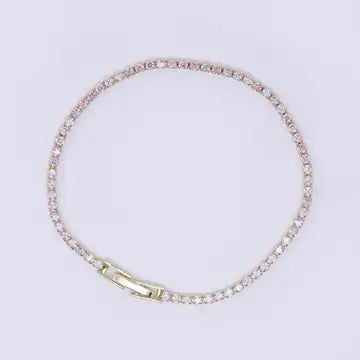 24K Gold Filled 2mm Tennis Chain Bracelet