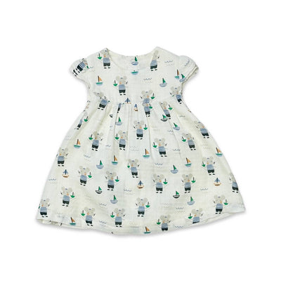 Mouse Sailor Cap Sleeve Baby Dress and Bloomer