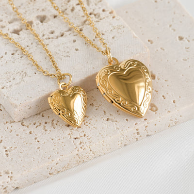 Vintage Heart Locket Necklace