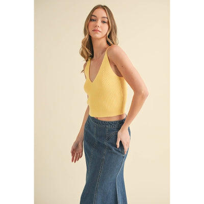 Butter Yellow Sweater Tank