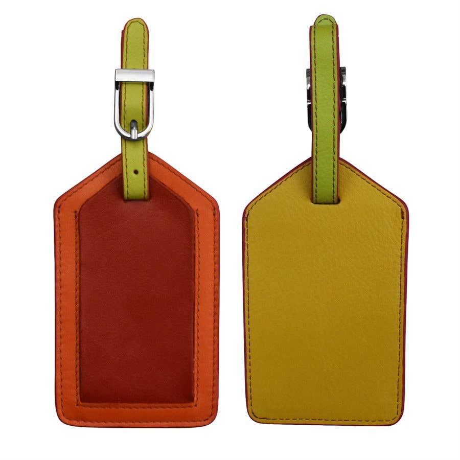 Rectangular Leather Luggage Tag