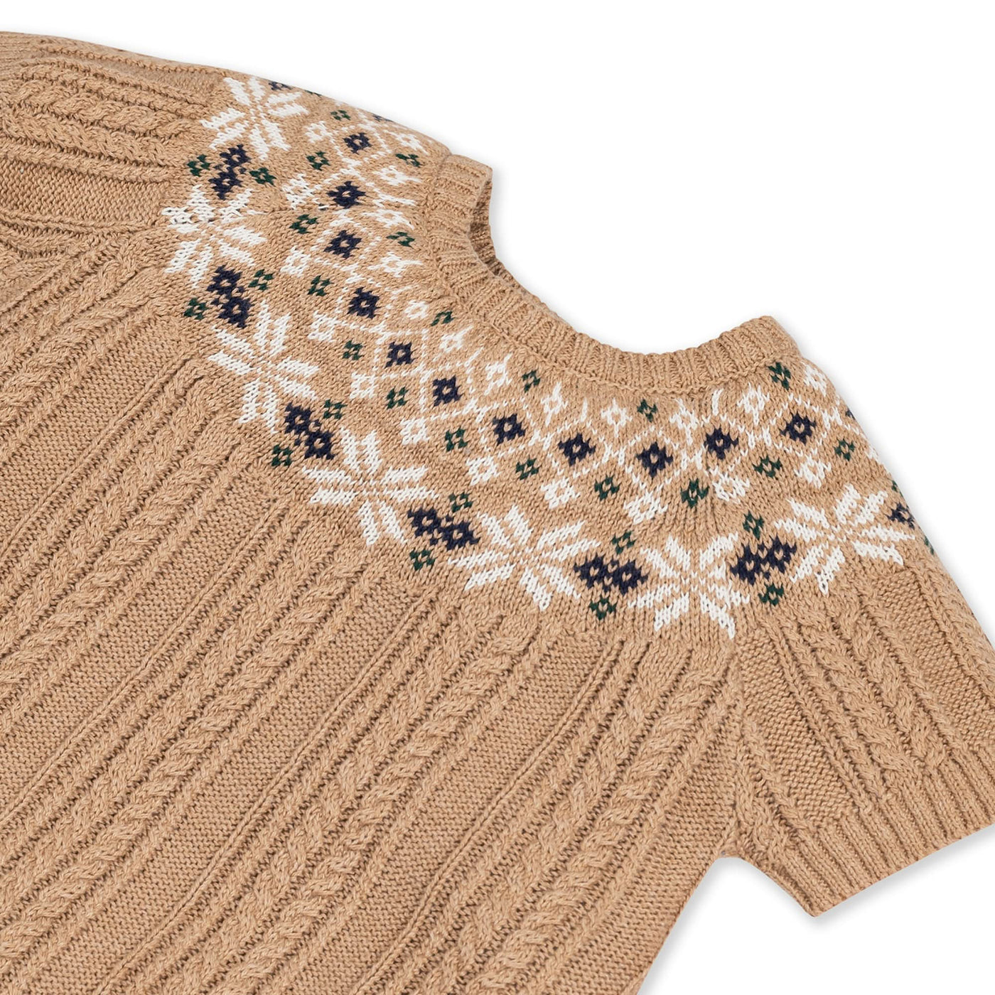 Fair Isle Cable Organic Sweater Dress