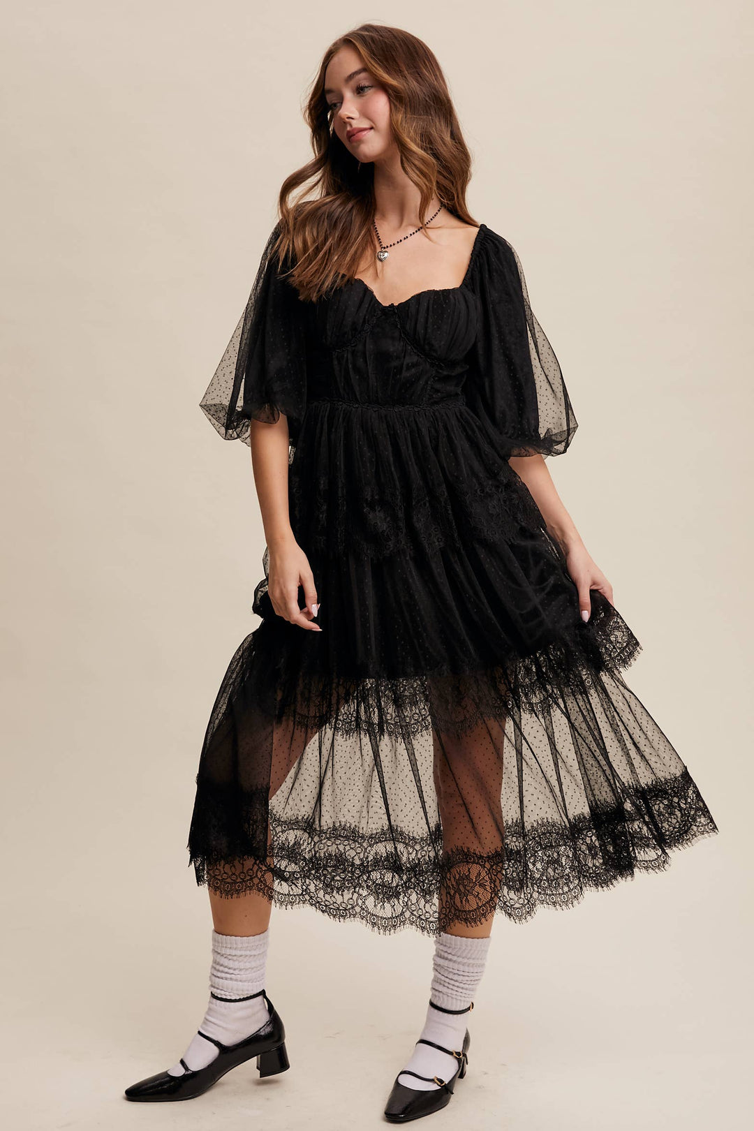 Romantic Lace Midi Dress