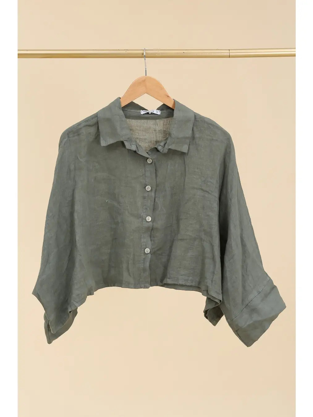 Linen Crop Shirt