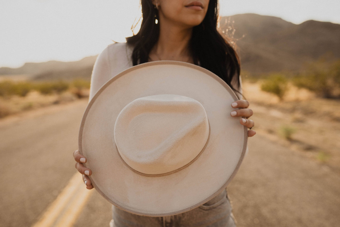 Two-Toned Vegan Suede Hat