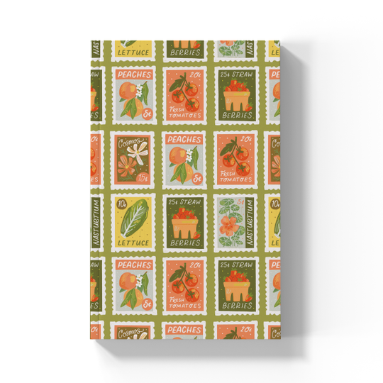 Garden Stamps  Soft Touch Classic Layflat Notebook Journal