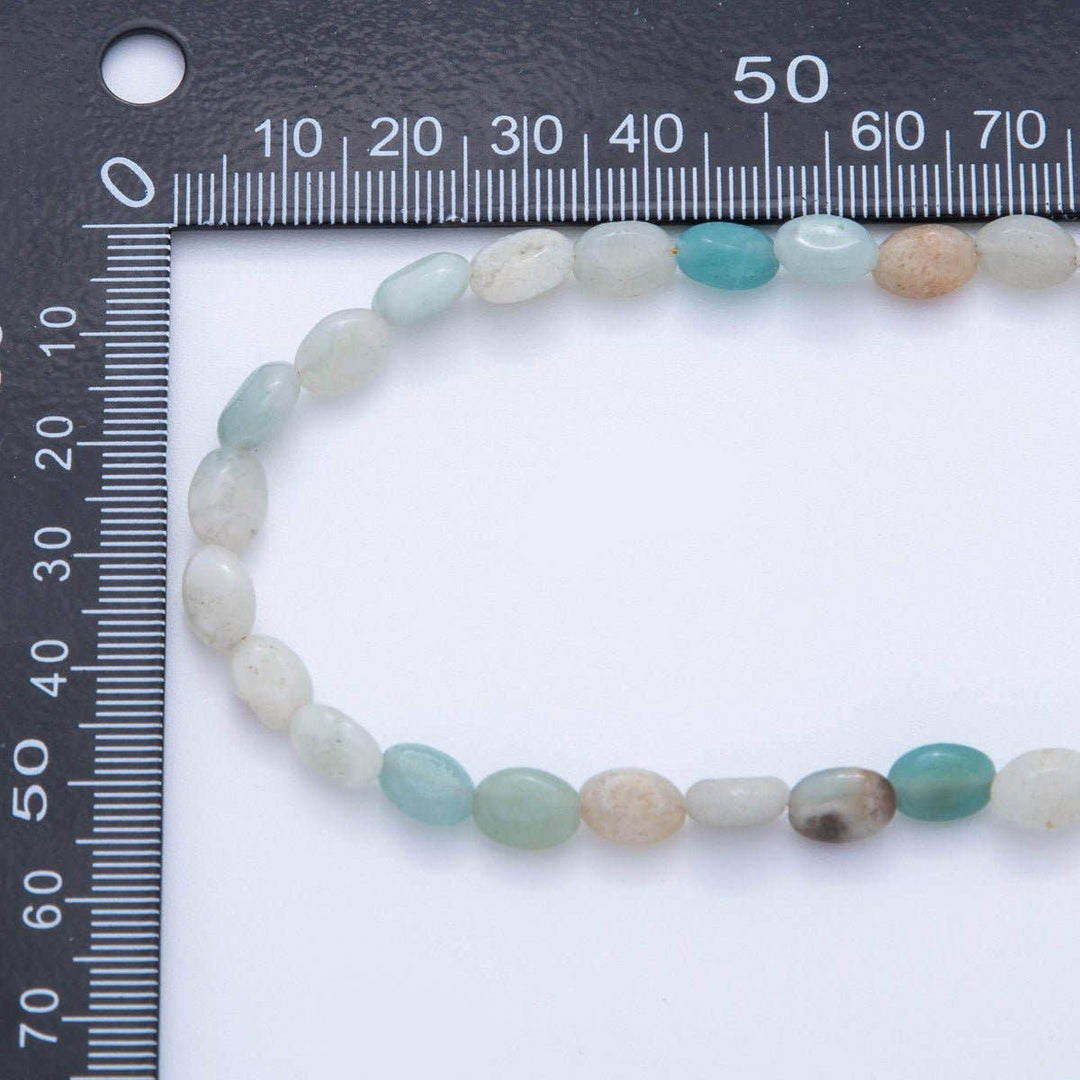 Oblong Amazonite Beaded Necklace