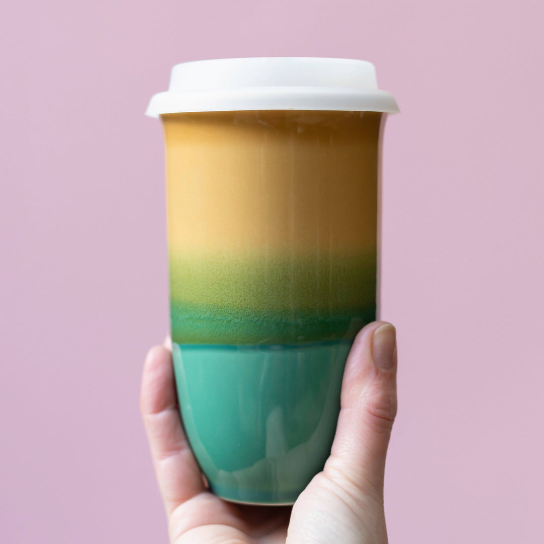 Savannah Ceramic Travel Cup 16oz | Reusable Coffee Cup