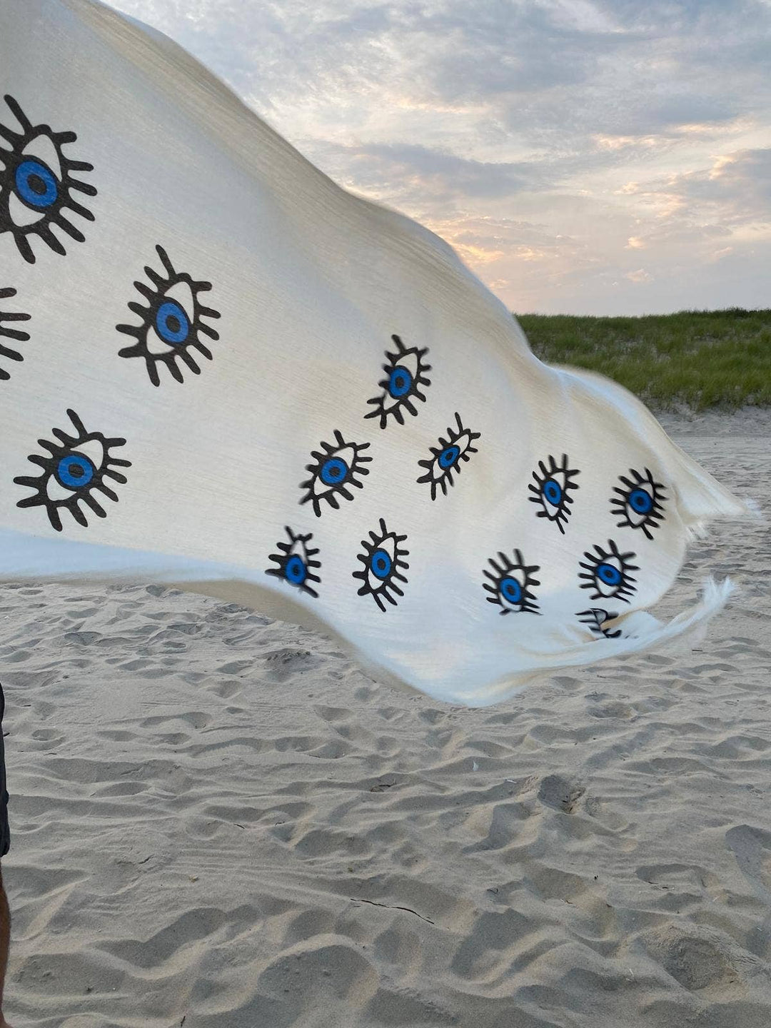 Evil Eye Plush Turkish Towel