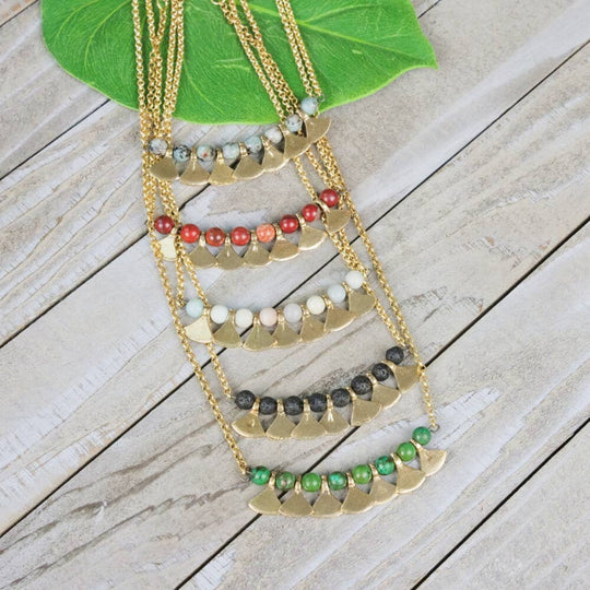 Stone Petal Necklace