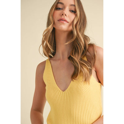 Butter Yellow Sweater Tank