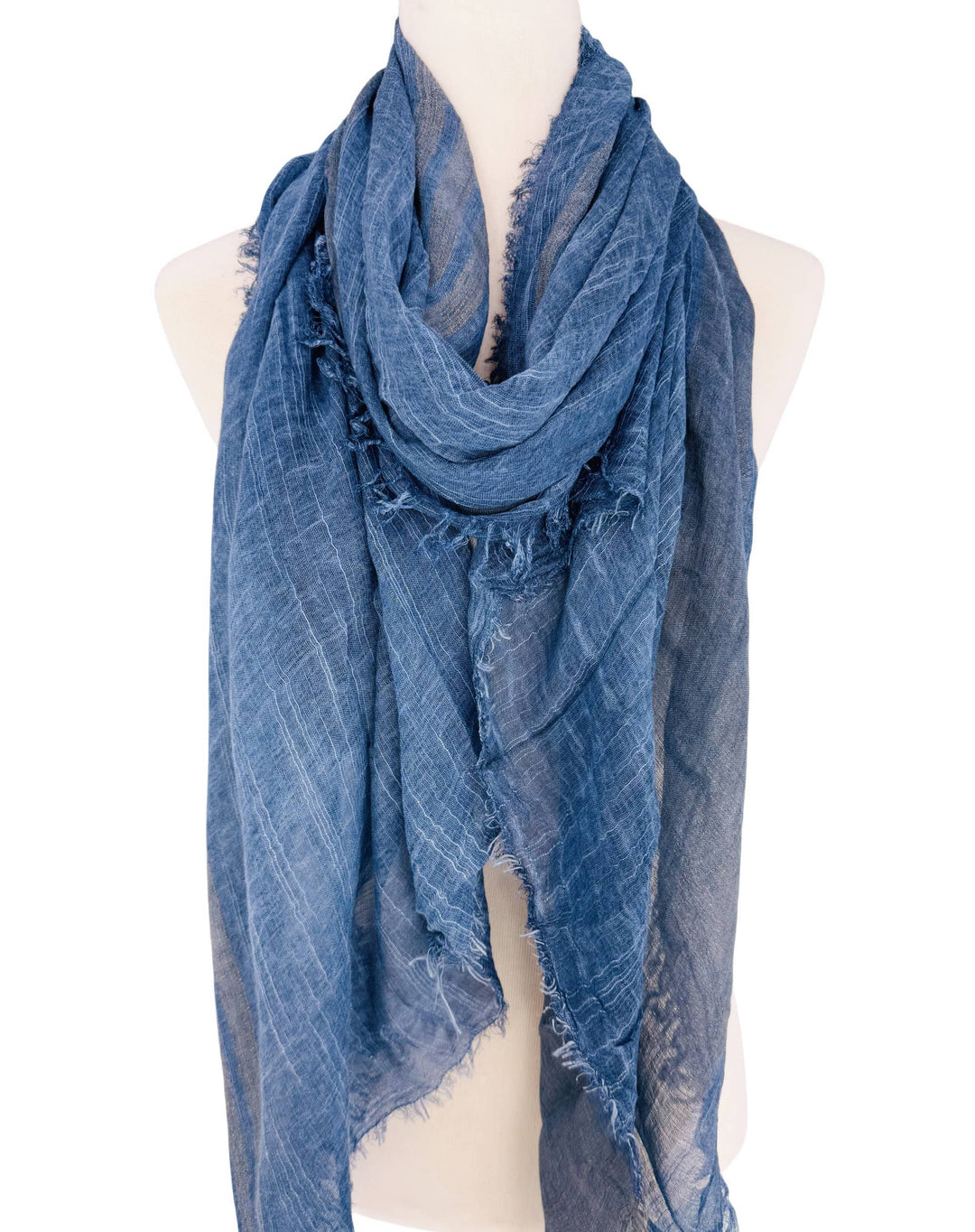 Stonewash Vintage Feel Frayed Scarf