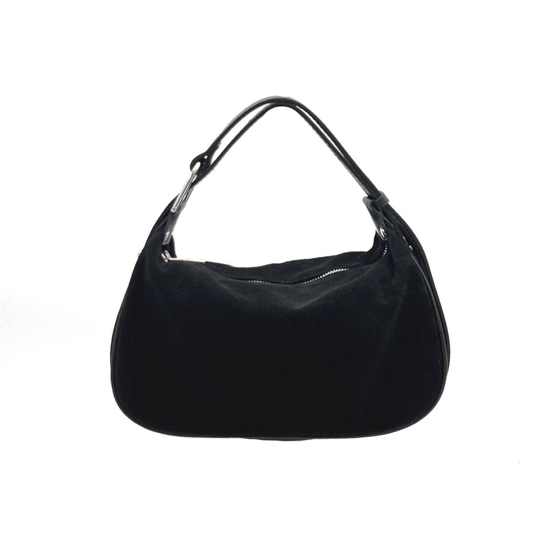 Adjustable Handle Suede Purse