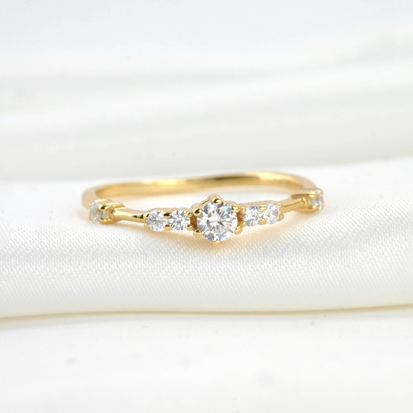 Sterling Silver Cluster CZ Ring