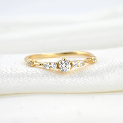 Sterling Silver Cluster CZ Ring