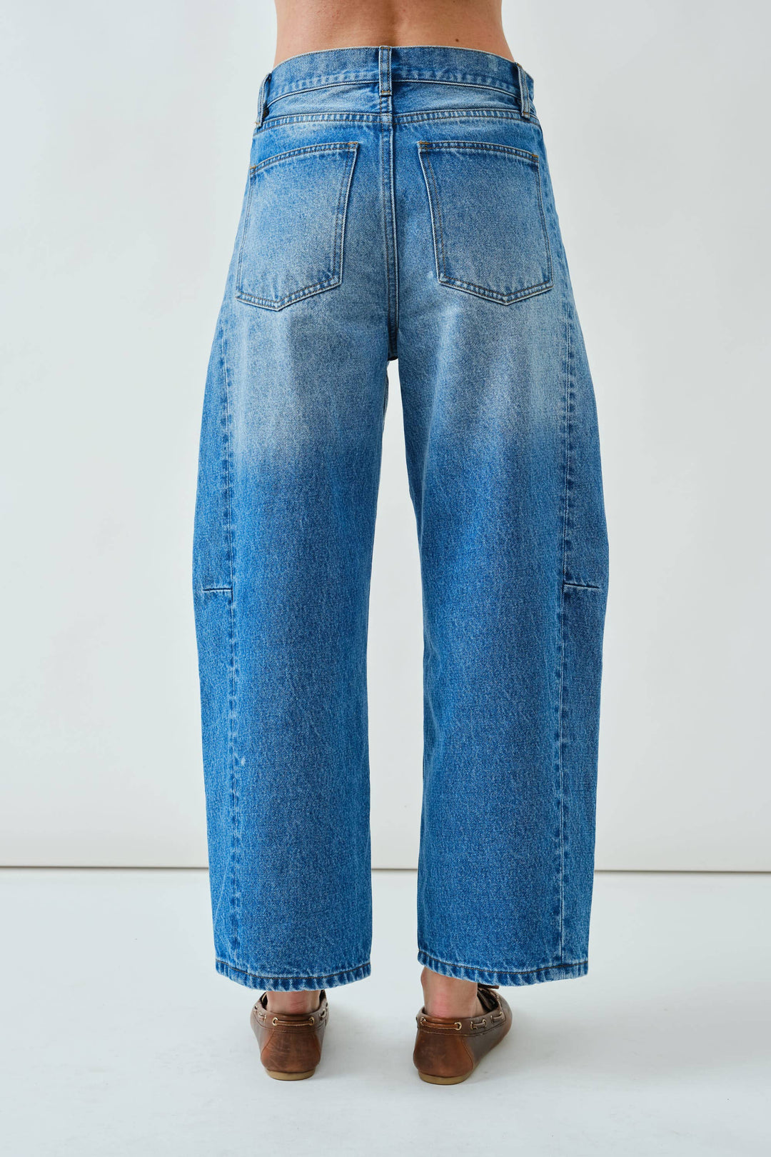 Medium Wash Barrel Jeans