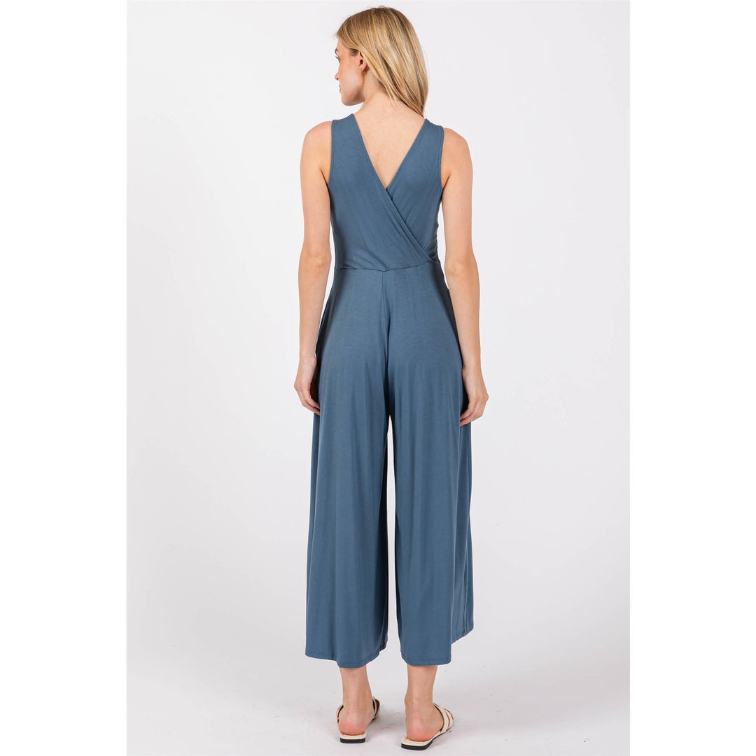 Sleeveless Wide Leg Jumpsuit