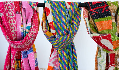 Patchwork Kantha Scarves