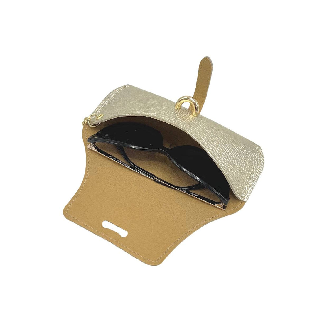 Detachable Genuine Leather Sunglasses Case