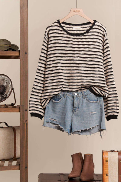 Striped Relaxed Fit Sweater