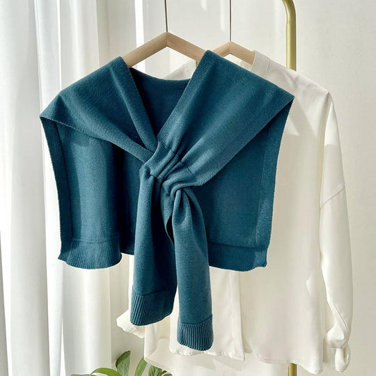 Solid Color Knotted Shawl