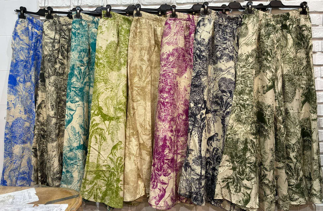 Linen Printed Trousers