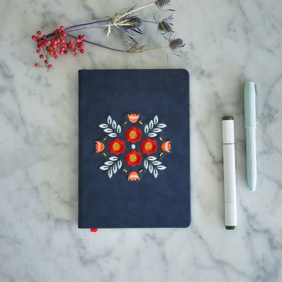 Evelynn Embroidered Layflat Notebook