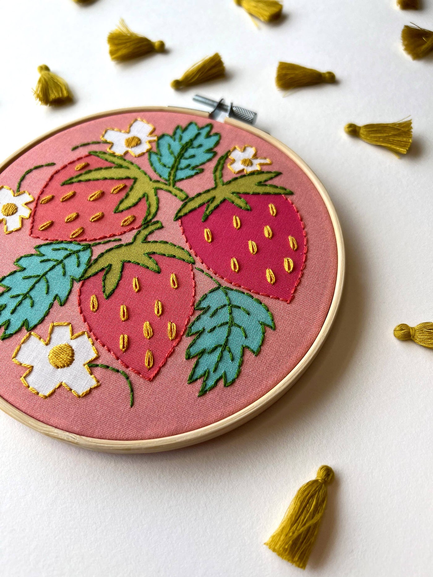 Strawberries Embroidery Kit