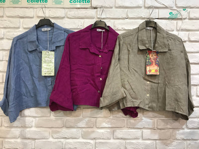 Boxy Linen Button Up