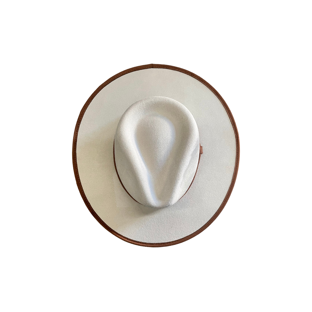 Two-Toned Vegan Suede Hat