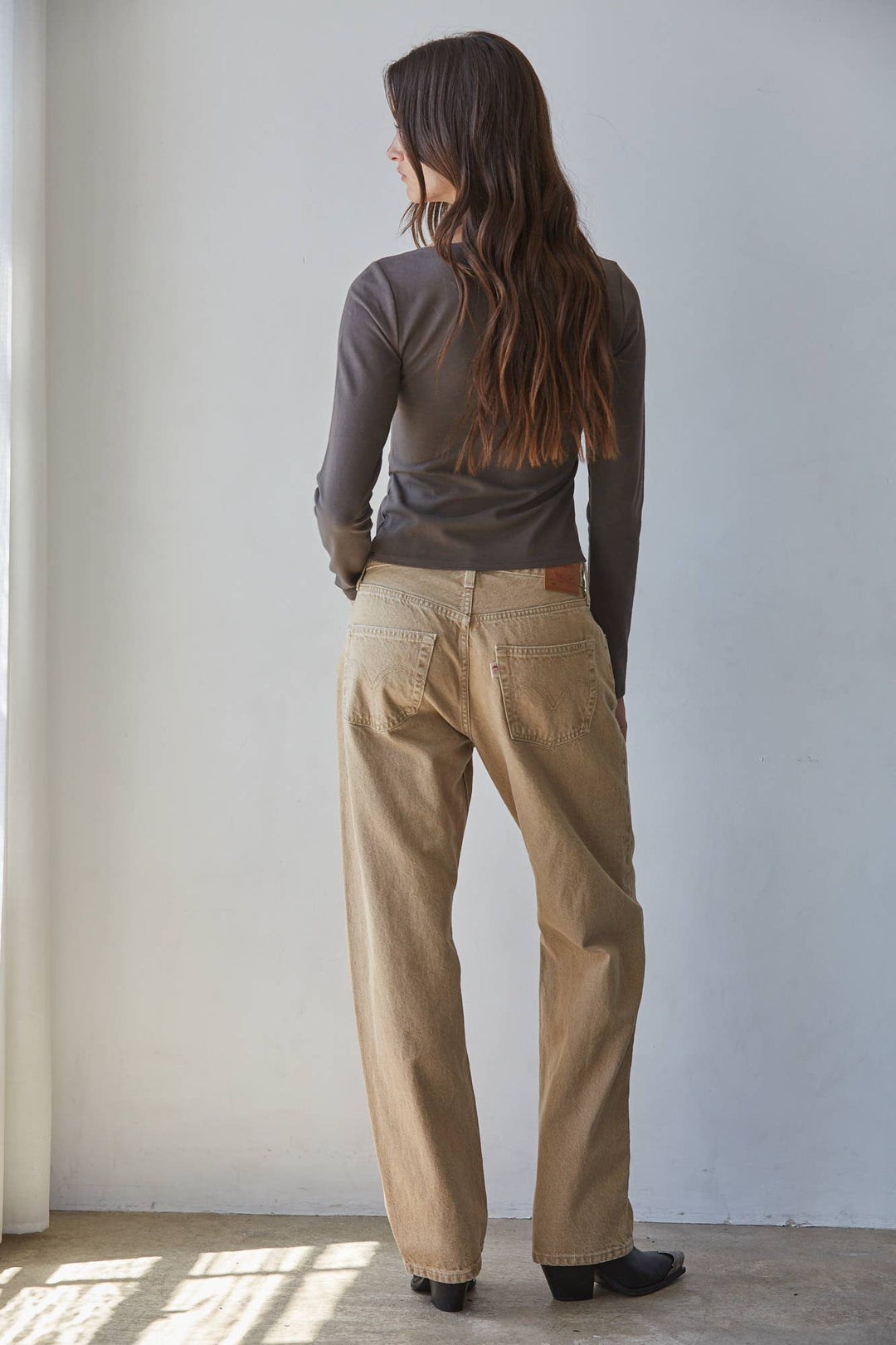 Boat Neck Long Sleeve Top
