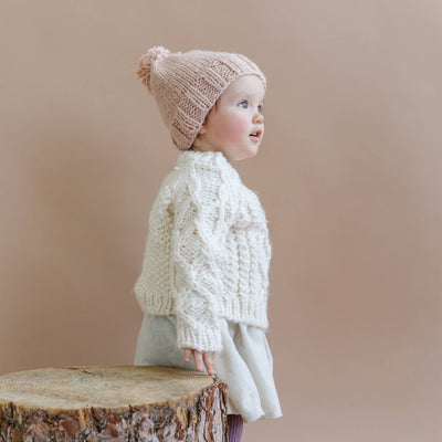 Cream Baby Fisherman Sweater