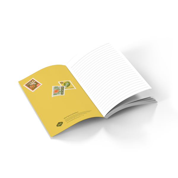 Garden Stamps  Soft Touch Classic Layflat Notebook Journal